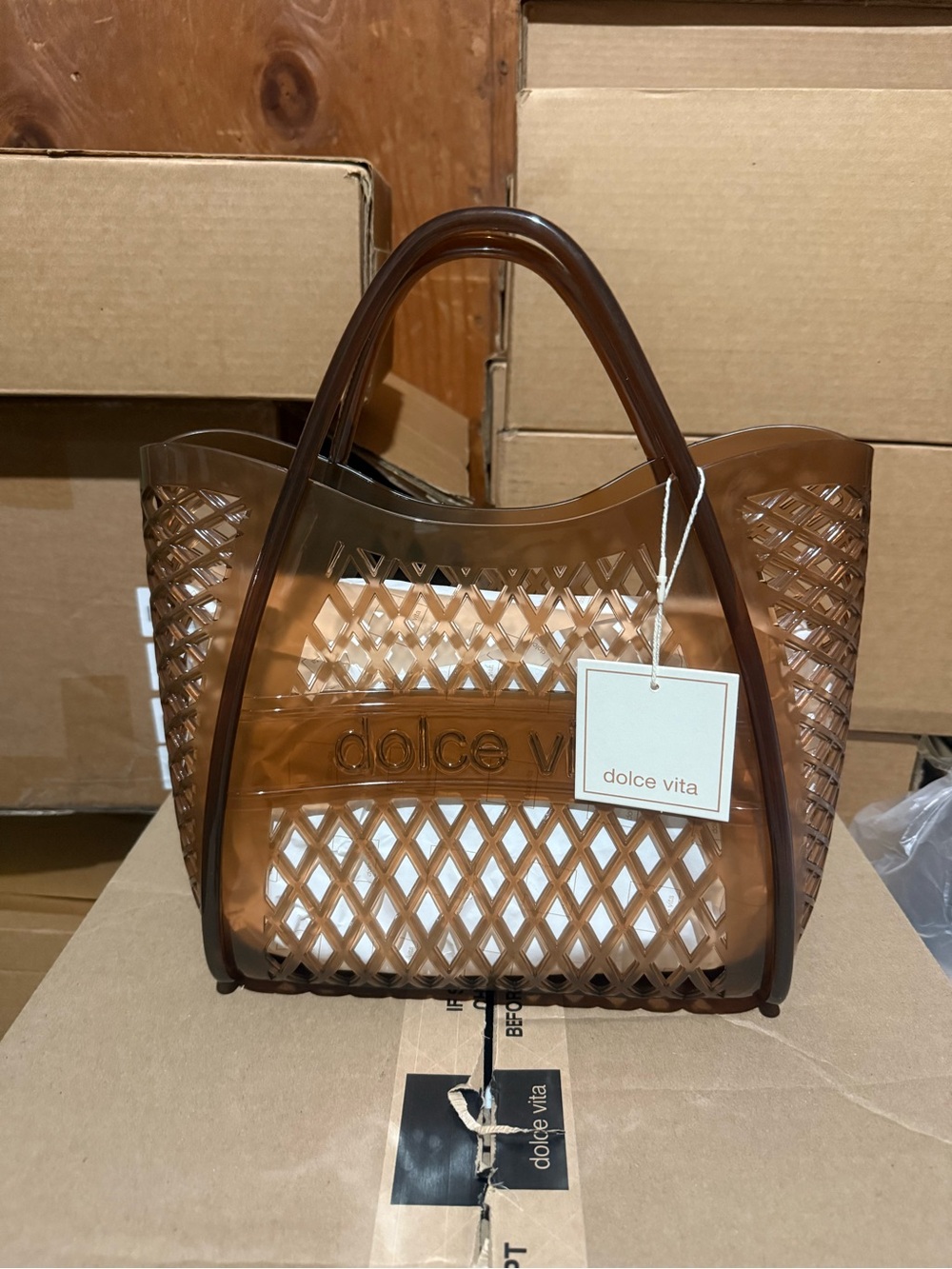 NWT Dolce Vita Toast Handbag Whiskey Stella